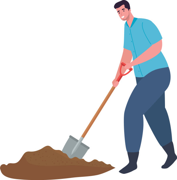 园丁用铲子设计图片下载