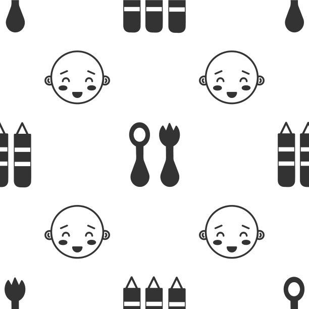 用蜡笔画餐具图片下载