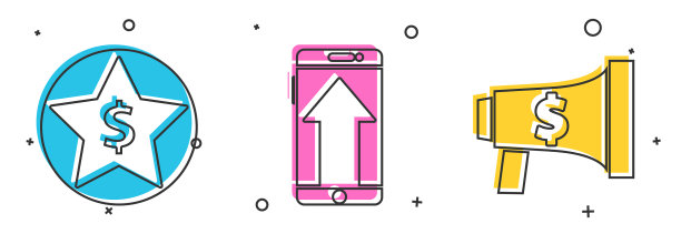 Set star和美元智能手机和图片下载