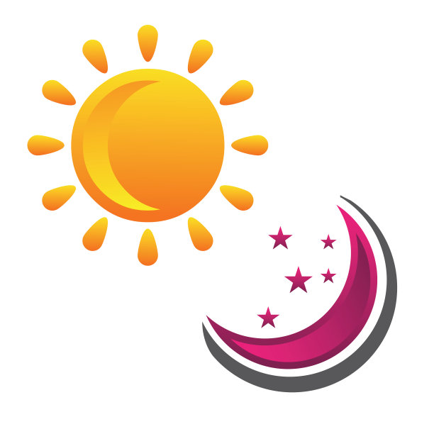 日月标志设计图形概念图片下载