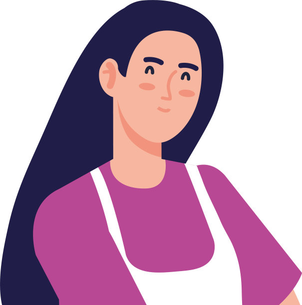 女人卡通与围裙设计图片下载