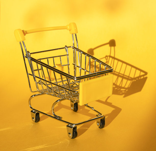 购物车和长长的影子图片下载