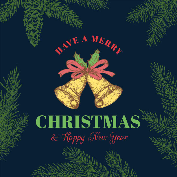 圣诞快乐抽象复古的标签标志图片下载