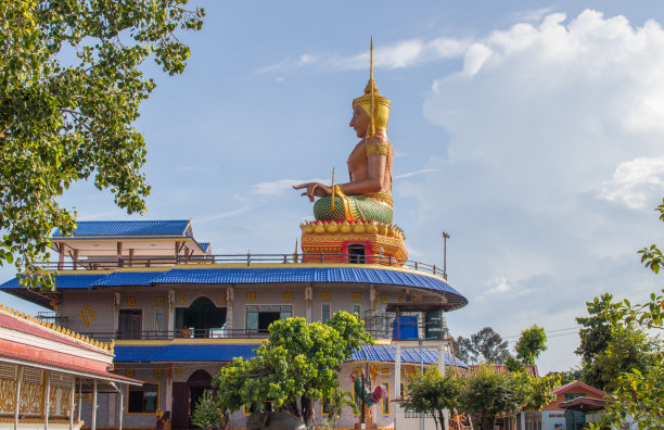 泰国寺庙佛寺在乌汶拉察他尼泰国亚洲图片下载