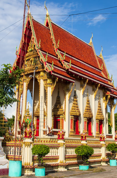 泰国寺庙佛寺在乌汶拉察他尼泰国亚洲图片下载