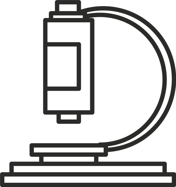 疫苗研究科学显微镜分析线性图标图片下载