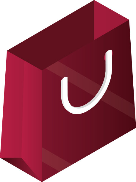 网上购物纸袋市场等距图片下载