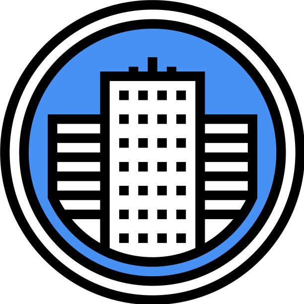 城市商务中心标志彩色图标图片下载