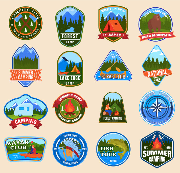 标志夏季旅游套装图片下载