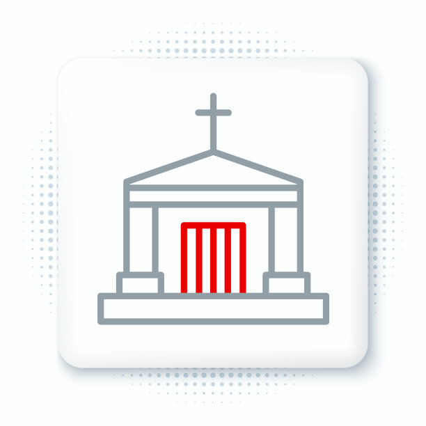 在白色背景上放置隔离的旧地窖图标图片下载