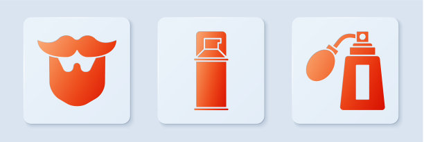 集剃须凝胶泡沫胡子和胡须图片下载