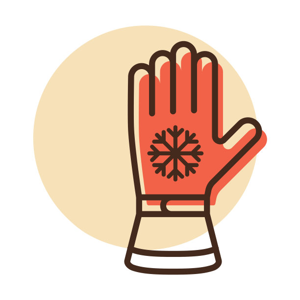 冬季滑雪手套图标冬季标志图片下载