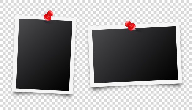 现实的空白照片卡框架胶片集复古图片下载