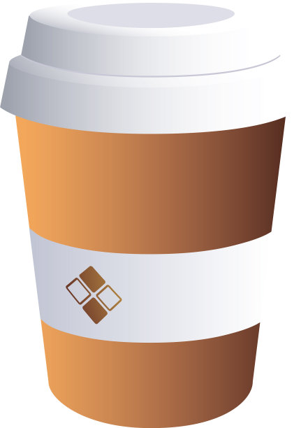 深色咖啡杯与企业设计图片下载