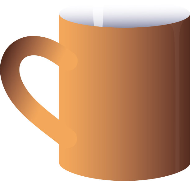 彩色陶瓷咖啡杯图片下载