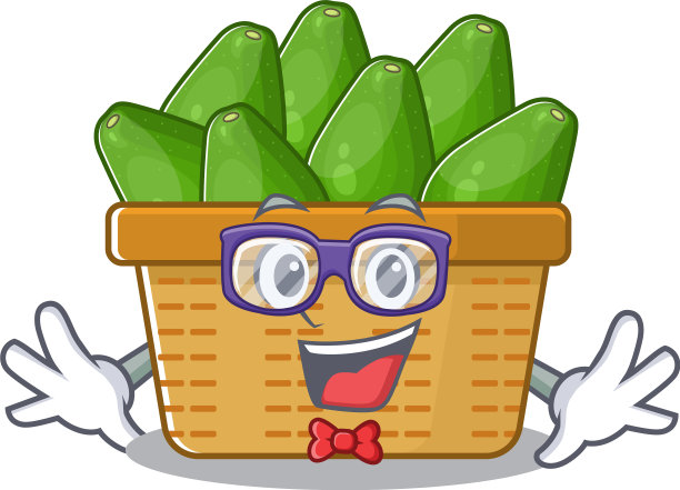 超级搞笑极客牛油果篮卡通图片下载