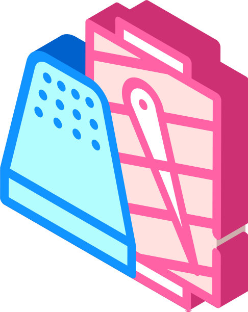 顶针与螺纹等距图标图片下载