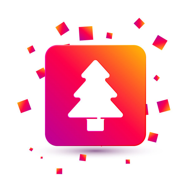 白色树图标孤立在白色背景图片下载