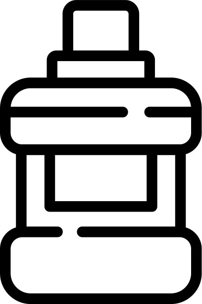 现代漱口水图标轮廓风格图片下载