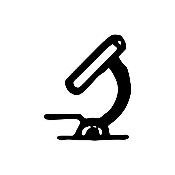 显微镜-黑色在白色上图片下载