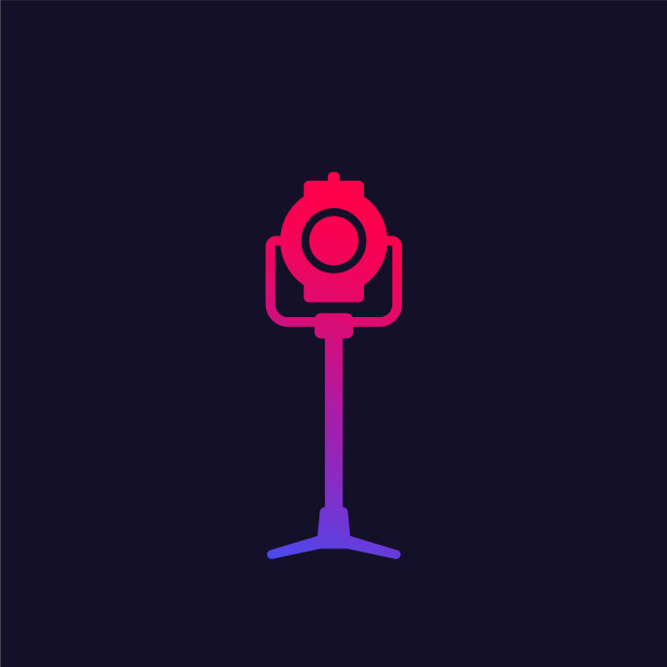 聚光灯与站立图标图片下载