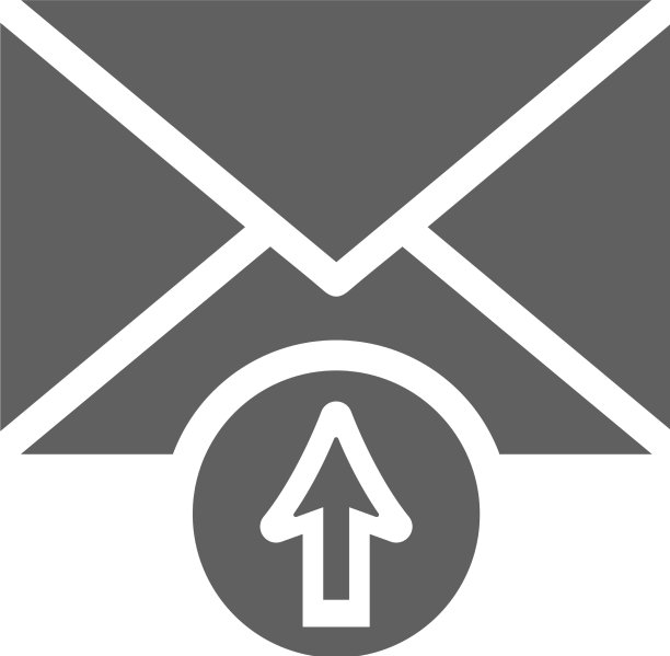 灰色邮件发送图标图片下载