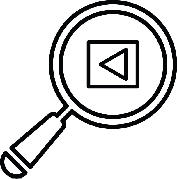 电影视频搜索线图标轮廓设计图片下载