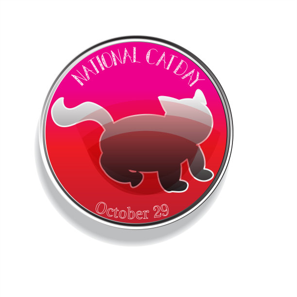 国家猫日标志和徽章图片下载