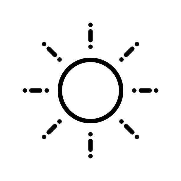 太阳图标孤立在白色背景图片下载