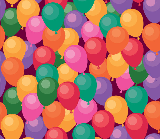 派对彩色气球设计图片下载