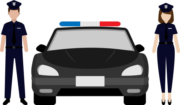 警察专业与警车设计图片下载