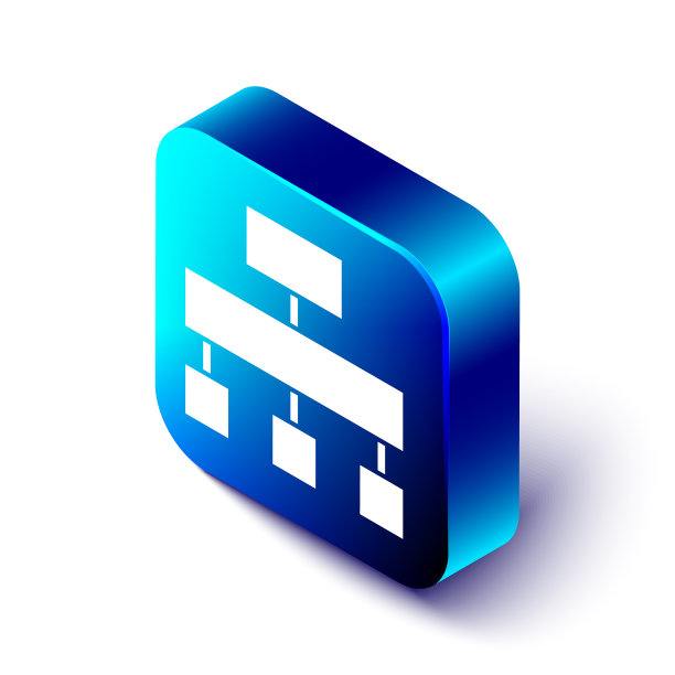 等距站点地图图标孤立在白色图片下载