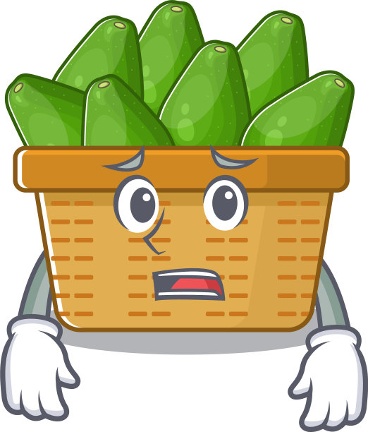 卡通图片牛油果篮展示图片下载