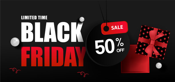 黑色星期五大减价，打开礼盒和标签图片下载