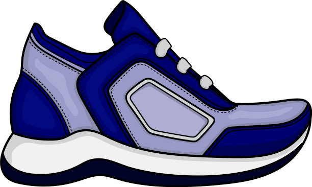 蓝色的鞋设计图片下载