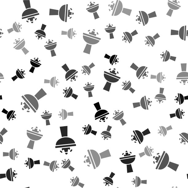 黑色面盆与水龙头图标隔离图片下载