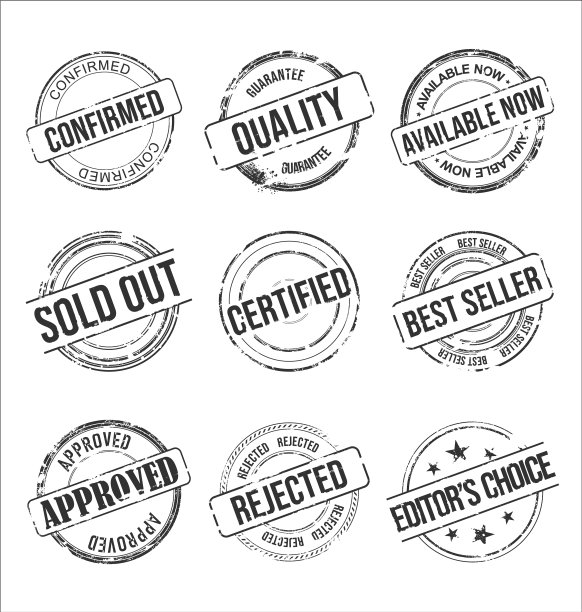 收集陈旧的橡胶邮票复古设计图片下载