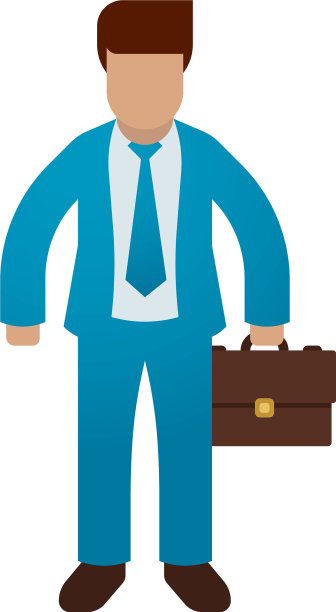 商人拿着公文包孤立在白色的图片下载