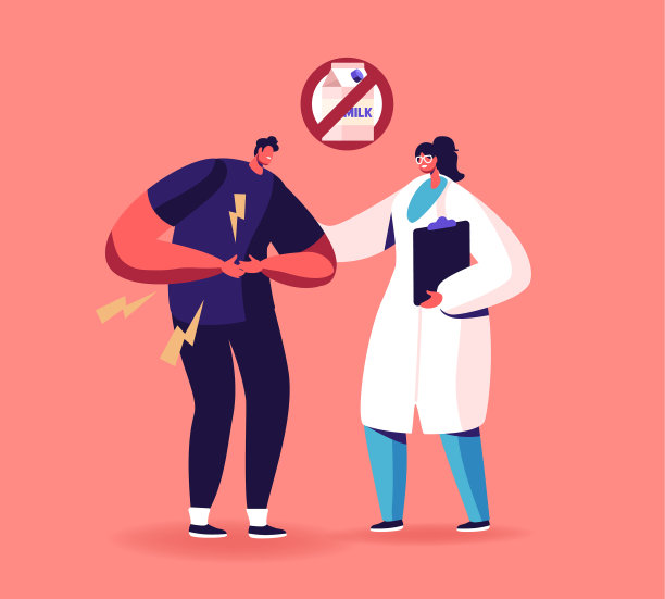 抱着肚子有不健康的男性性格图片下载