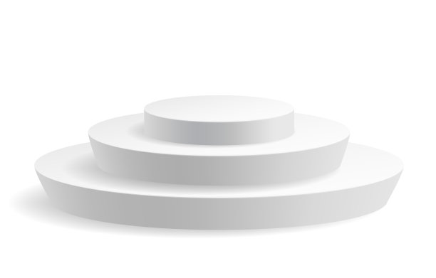 用白色圆筒领奖台一步比赛图片下载