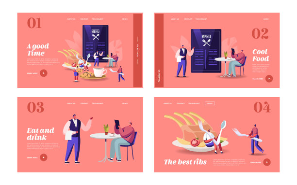 人们访问咖啡馆登陆页面模板设置图片下载