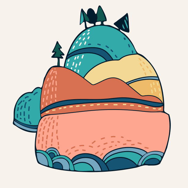 孤立的彩色衬里图片下载