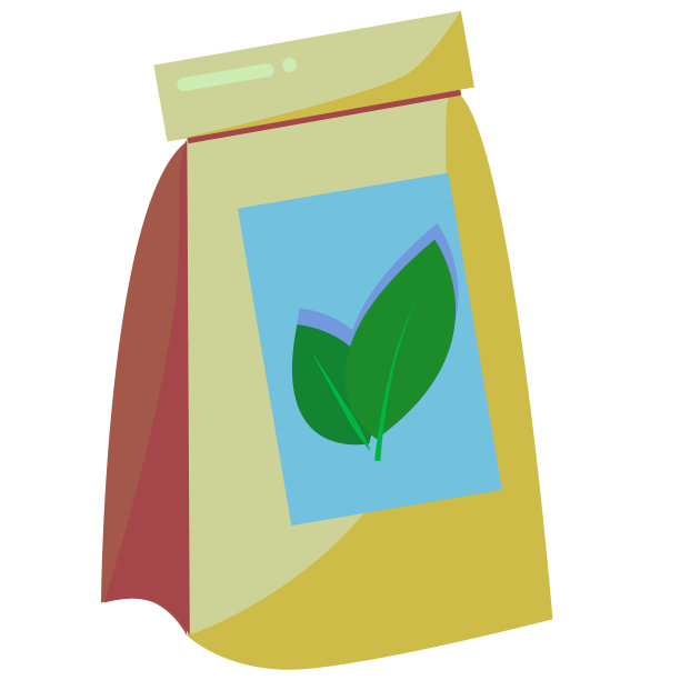 茶或咖啡袋扁平简单图片下载