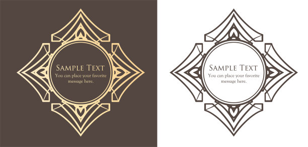 复古框架设计集。精美的图案设计图片下载