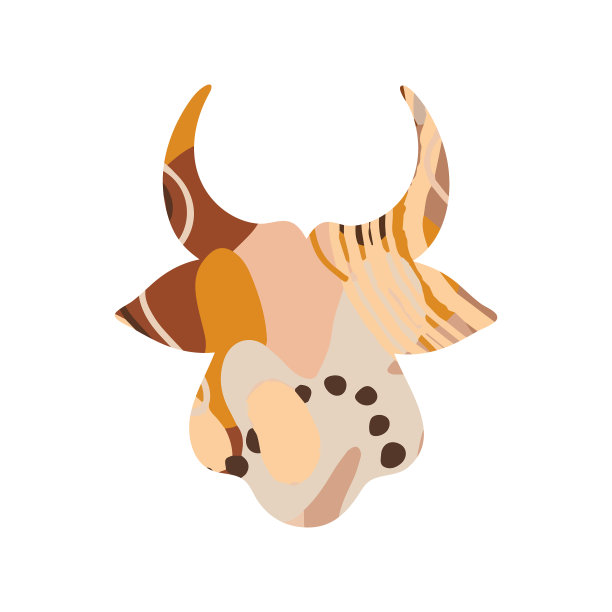 头一个公牛抽象轮廓符号2021图片下载