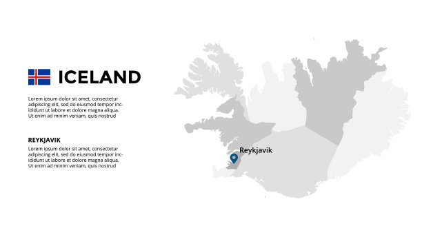 冰岛地图信息图表模板幻灯片图片下载