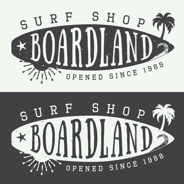 设置冲浪标志、标签、徽章和元素图片下载