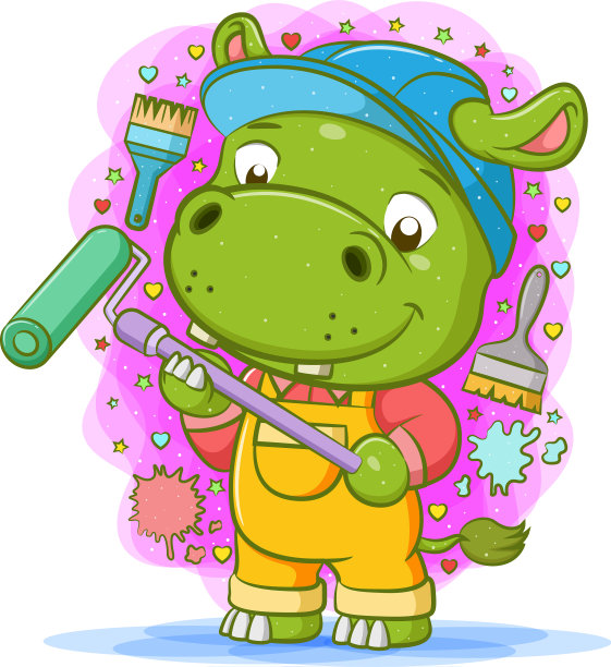 河马全身用黄色图片下载