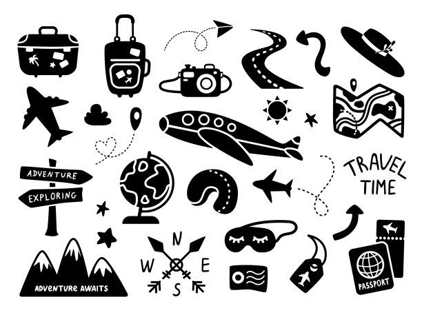 卡通旅行或度假收藏图片下载