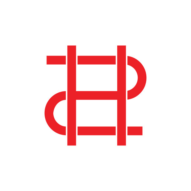 H2字母简约几何标志图片下载